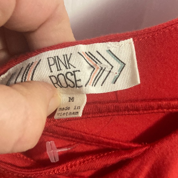 Pink Rose Red Ruffle Mini Dress - Picture 2 of 8